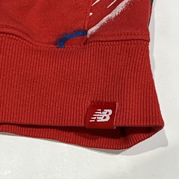 Kid’s Youth Red Pullover Red Hoodie Sweatshirt NB Graffiti Design Medium (10/12) - Picture 4 of 16